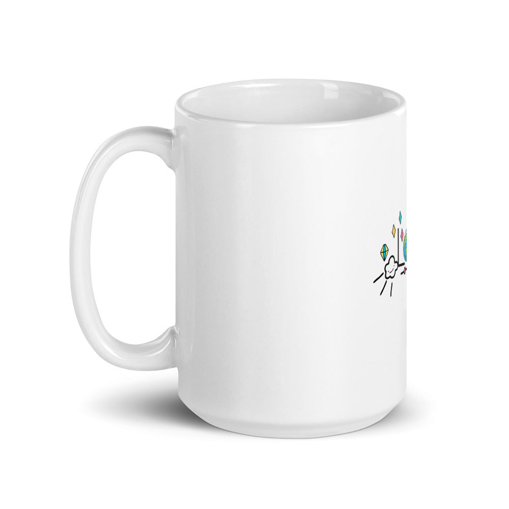 LOVE EARTH - White glossy mug