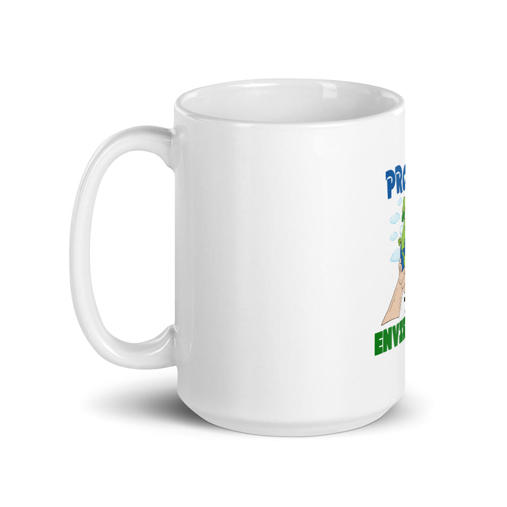 PROTECT THE ENVIRONMENT - White glossy mug