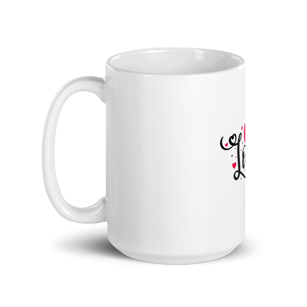 CHOOSE LOVE - White glossy mug