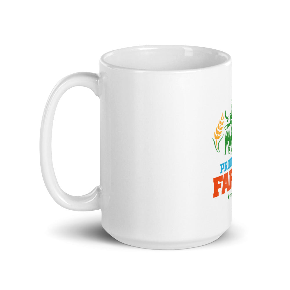 PROUD SON OF FARMER - White glossy mug