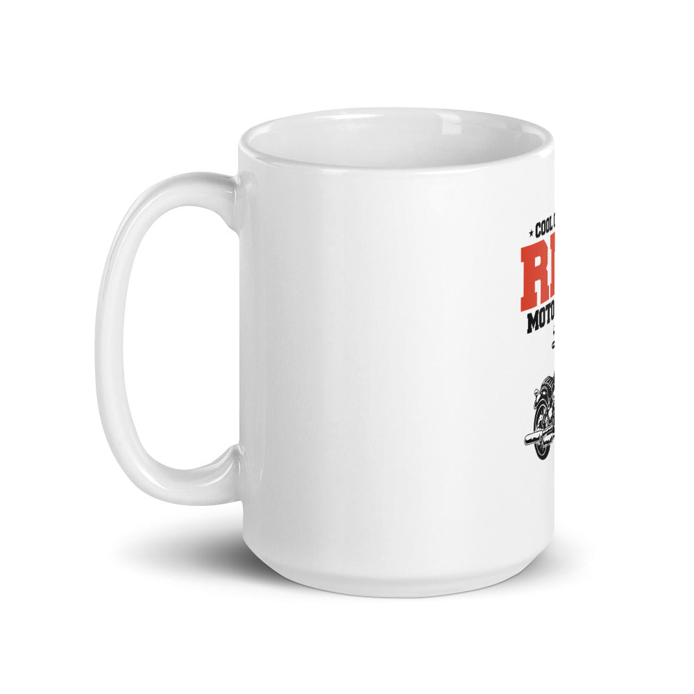 COOL GRANDPAS RIDE MOTORCYCLES - White glossy mug