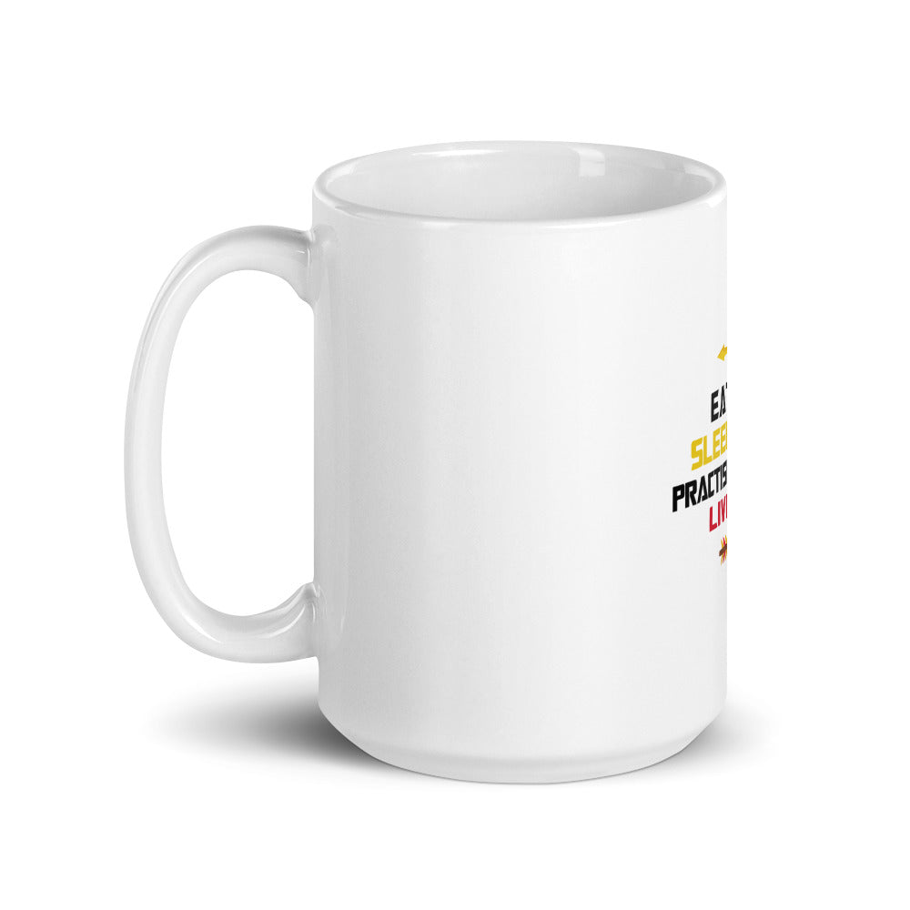 EAT-ARCHERY... - White glossy mug