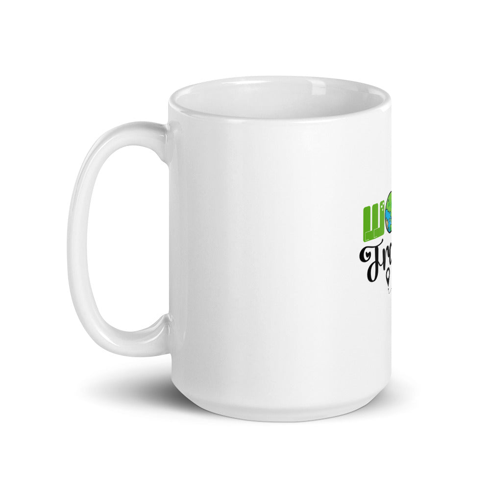 WORLD TRAVELER - White glossy mug