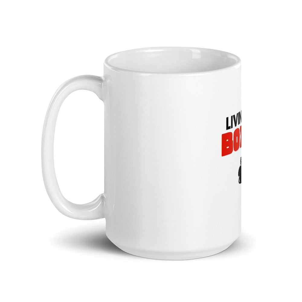 LIVING FOR BOXING - White glossy mug