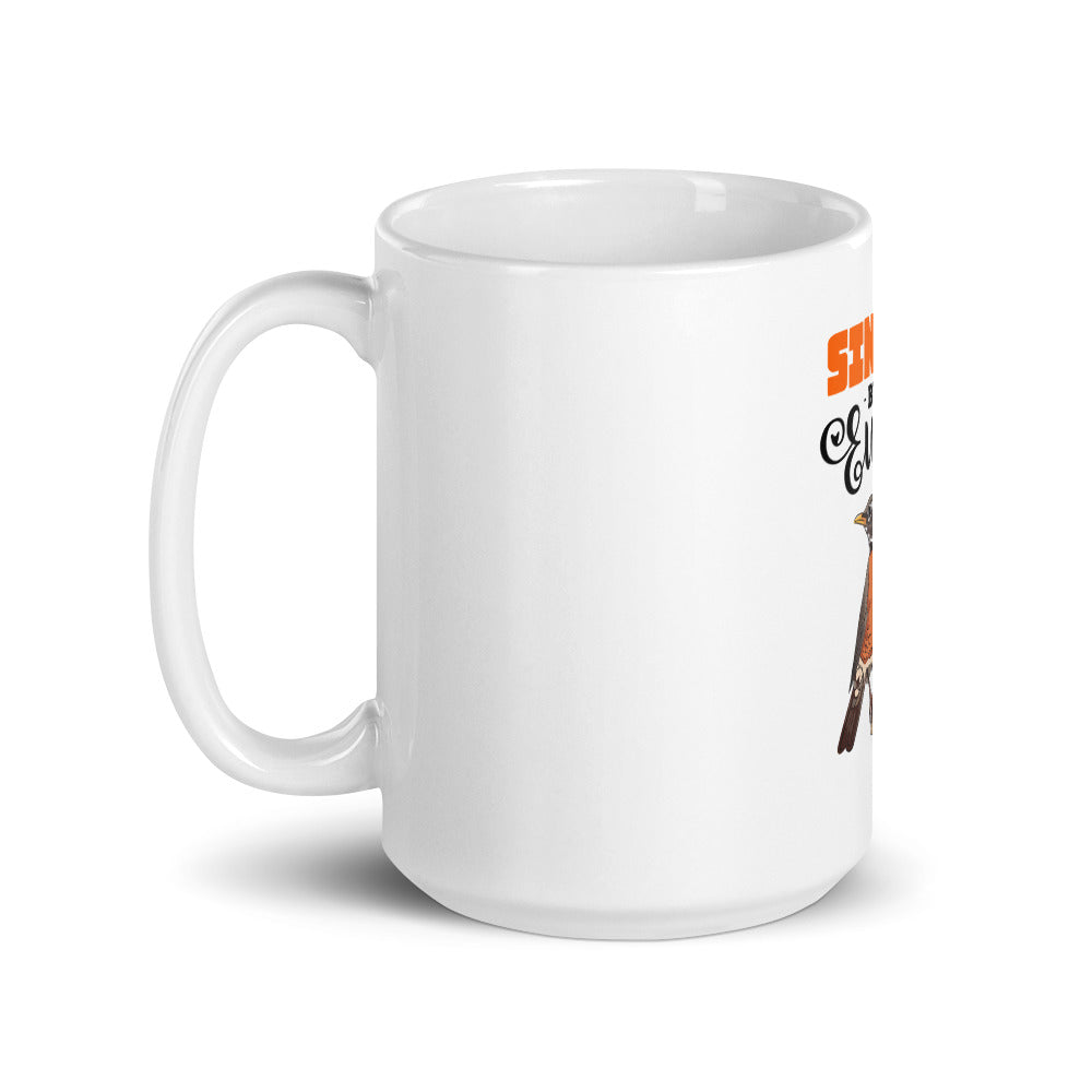 SINGING BIRDS OF EUROPE - White glossy mug