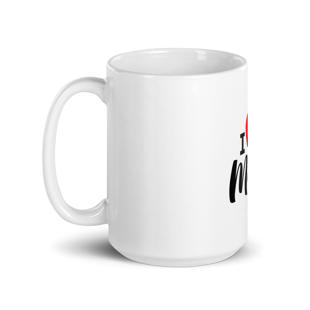 I LOVE MUSIC - White glossy mug