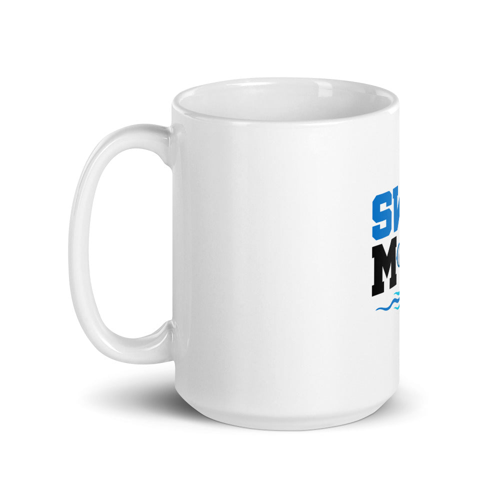 SWIM MOM - White glossy mug