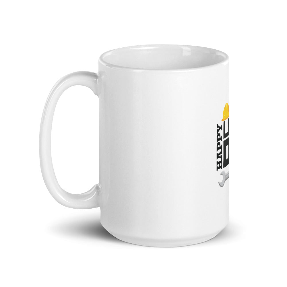 HAPPY LABOR DAY - White glossy mug