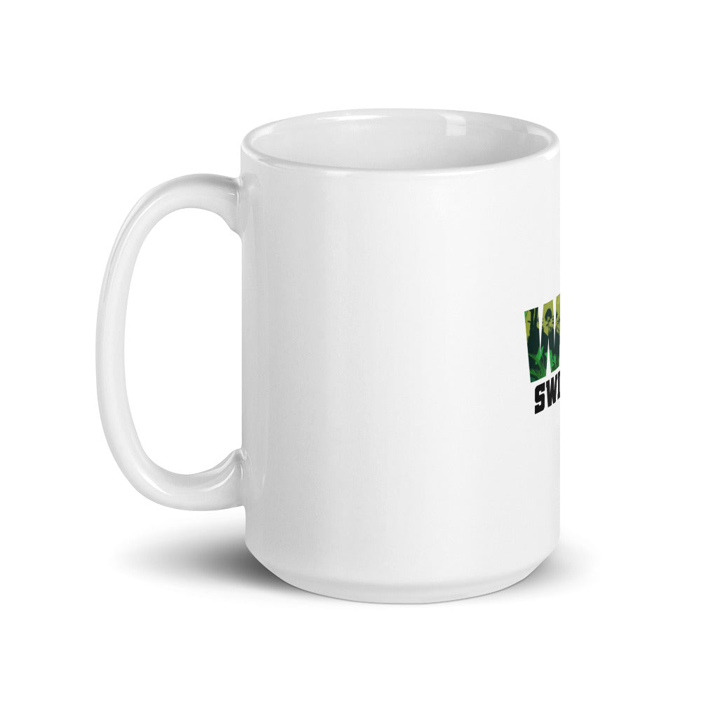 WILD SWIMMER - White glossy mug