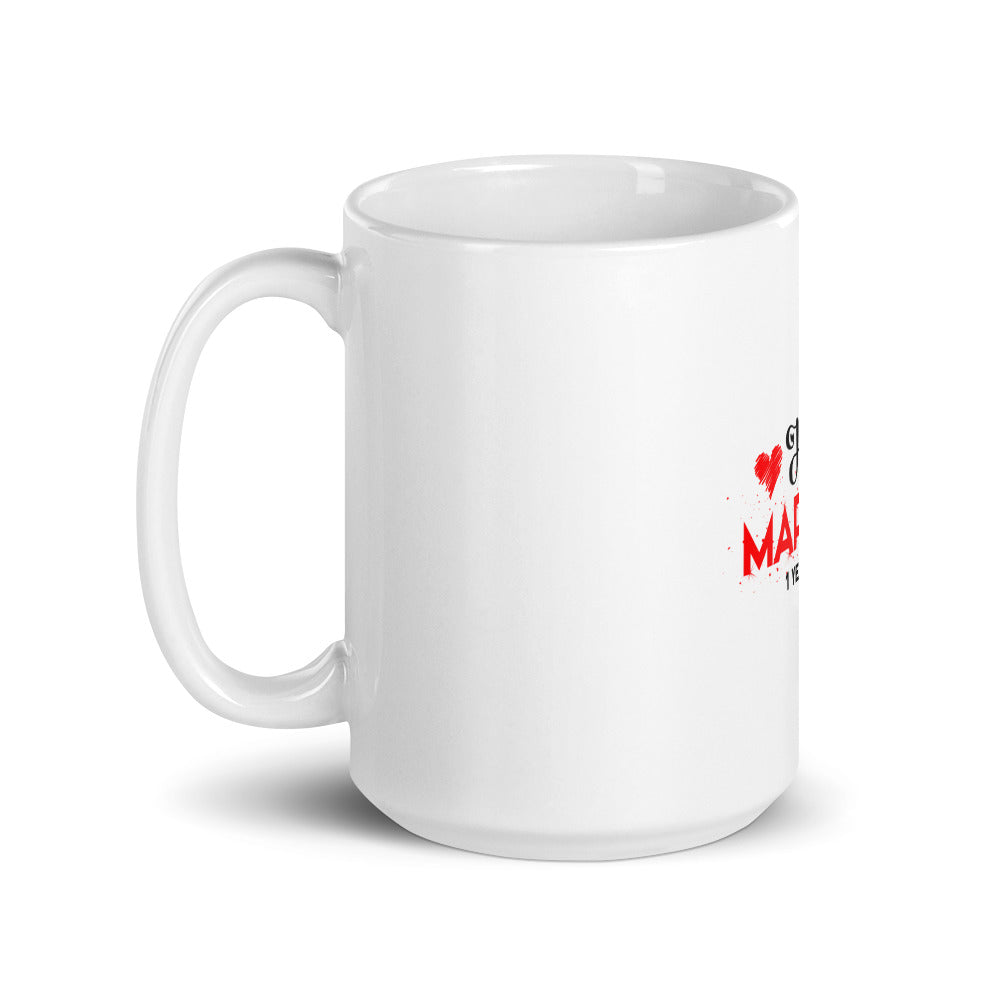 JUST MARRIED - White glossy mug