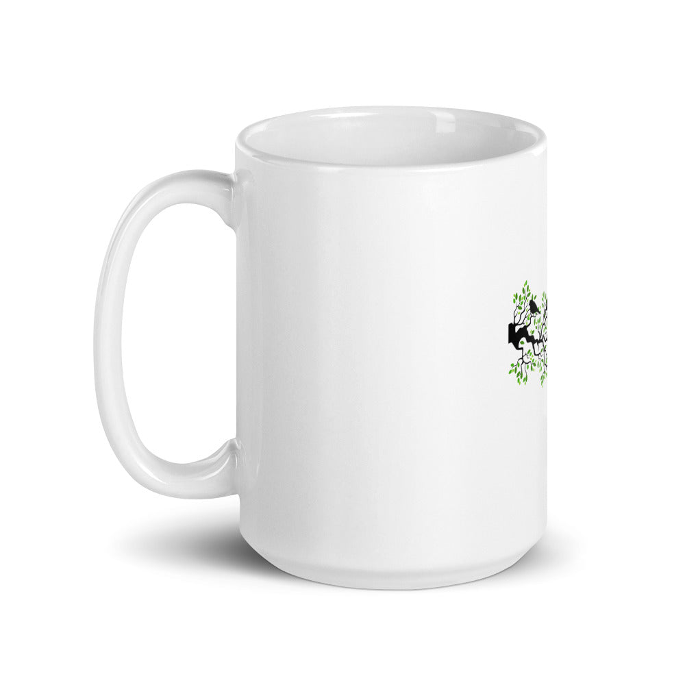 SPARROWS - White glossy mug