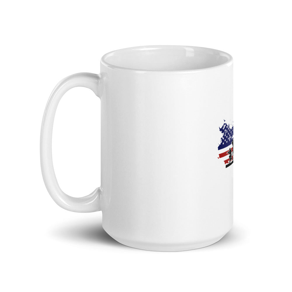 AMERICAN SOLDIERS - White glossy mug