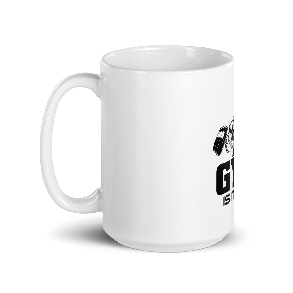 GYM IS MY LIFE - White glossy mug