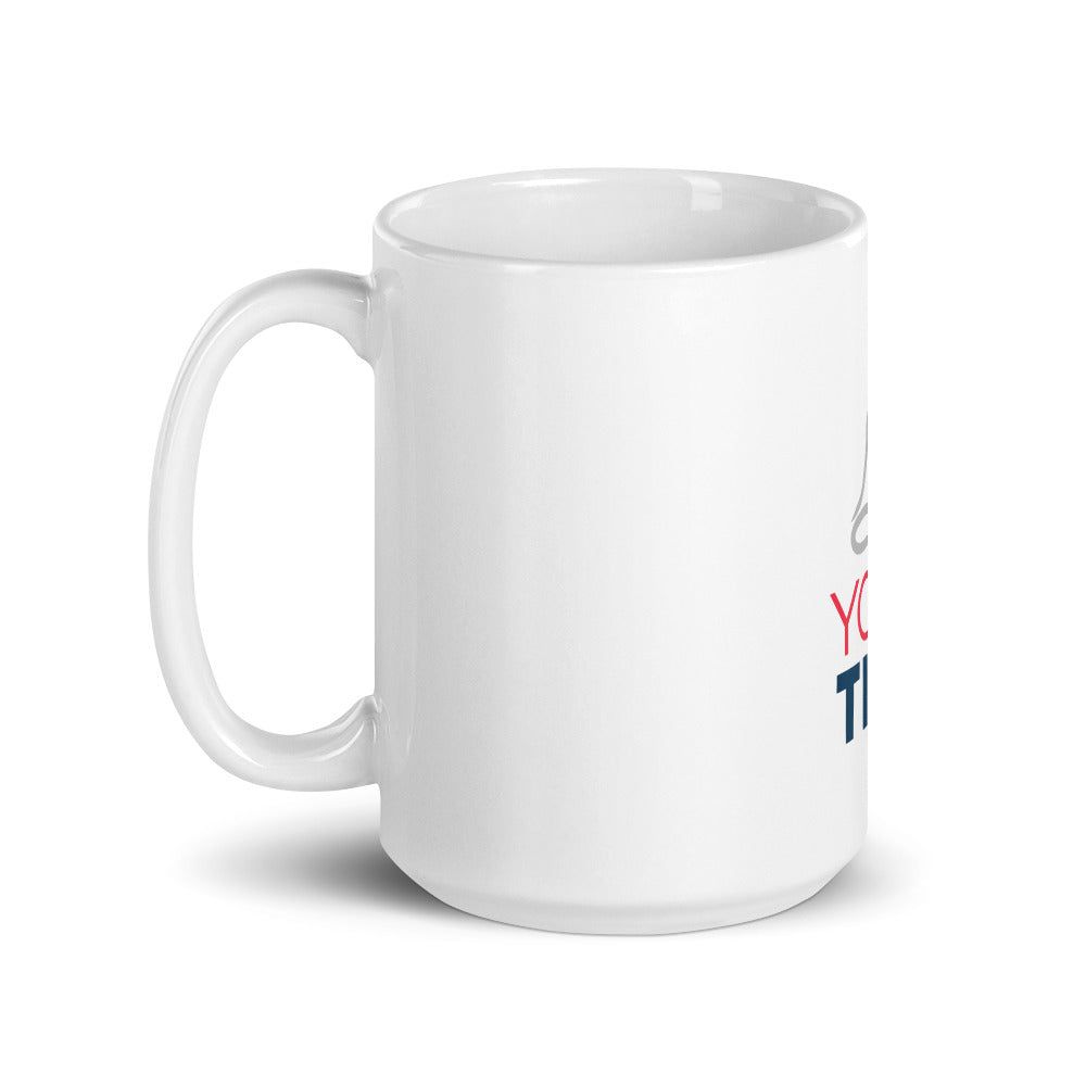 YOGA TIME - White glossy mug