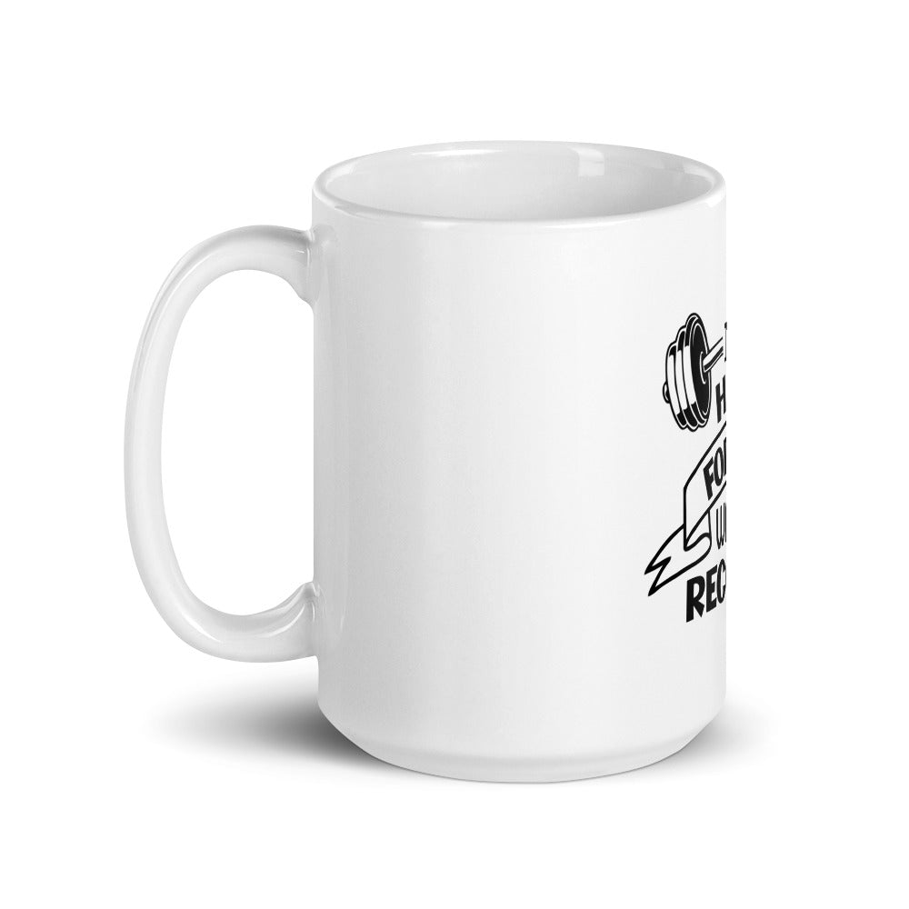 I'M HERE FOR THE WALKING RECOVERY - White glossy mug