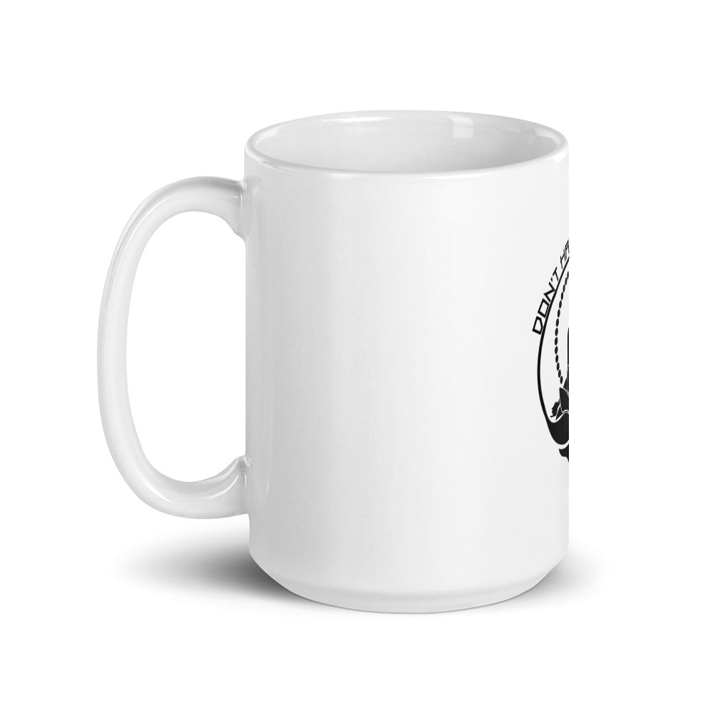DON'T HATE MEDITATE - White glossy mug