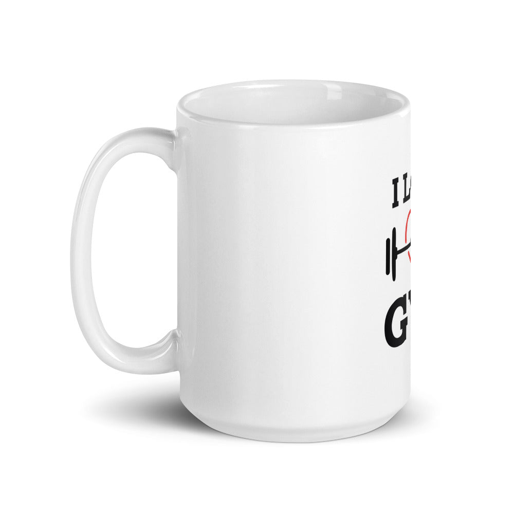 I LOVE GYM - White glossy mug