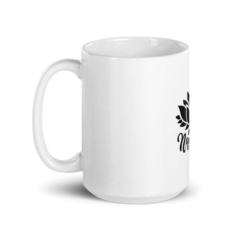 NAMASTE - White glossy mug
