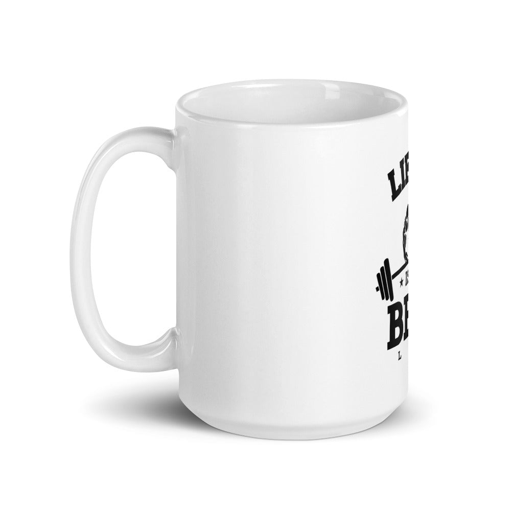 LIFTING IS MY BEST LIFE - White glossy mug
