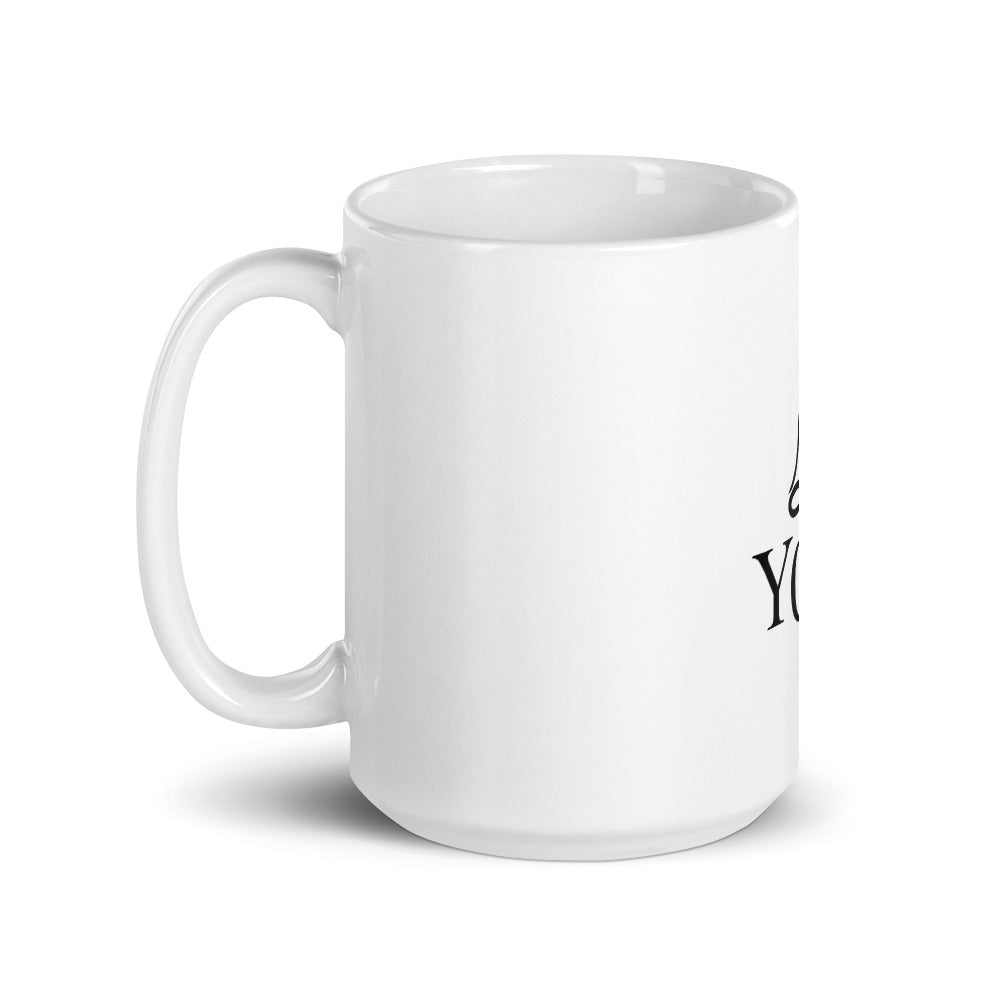 YOGA - White glossy mug