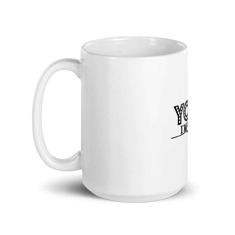 YOGA I'M SO DOWN - White glossy mug