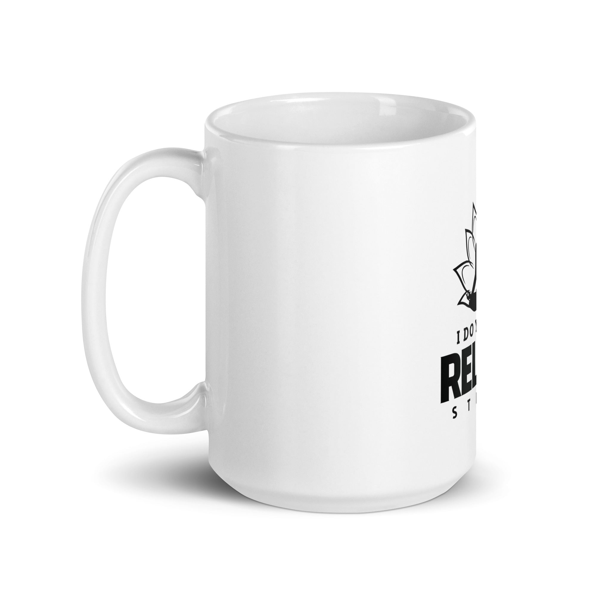 I  DO YOGA TO RELIEVE STRESS - White glossy mug