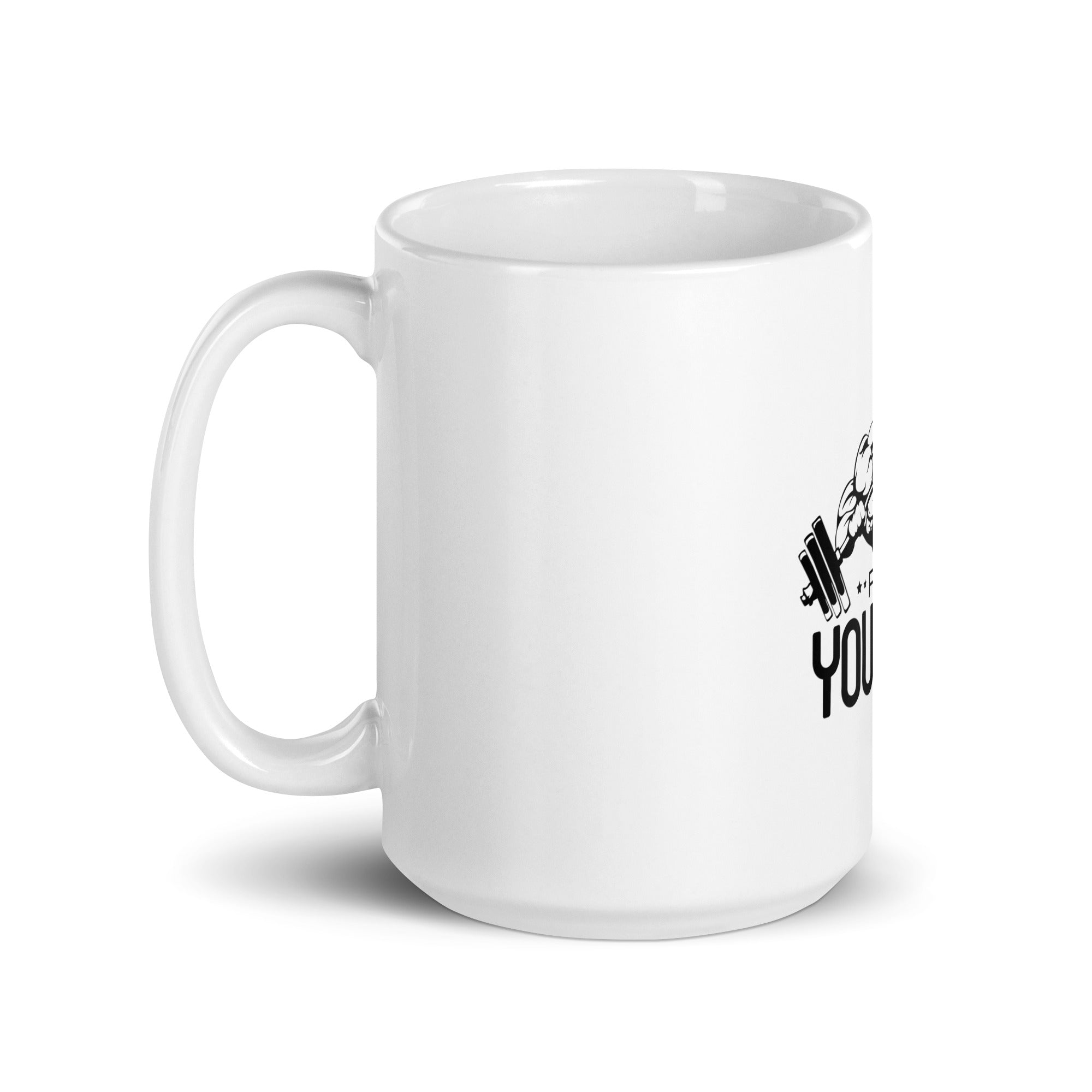 PUSH YOURSELF - White glossy mug