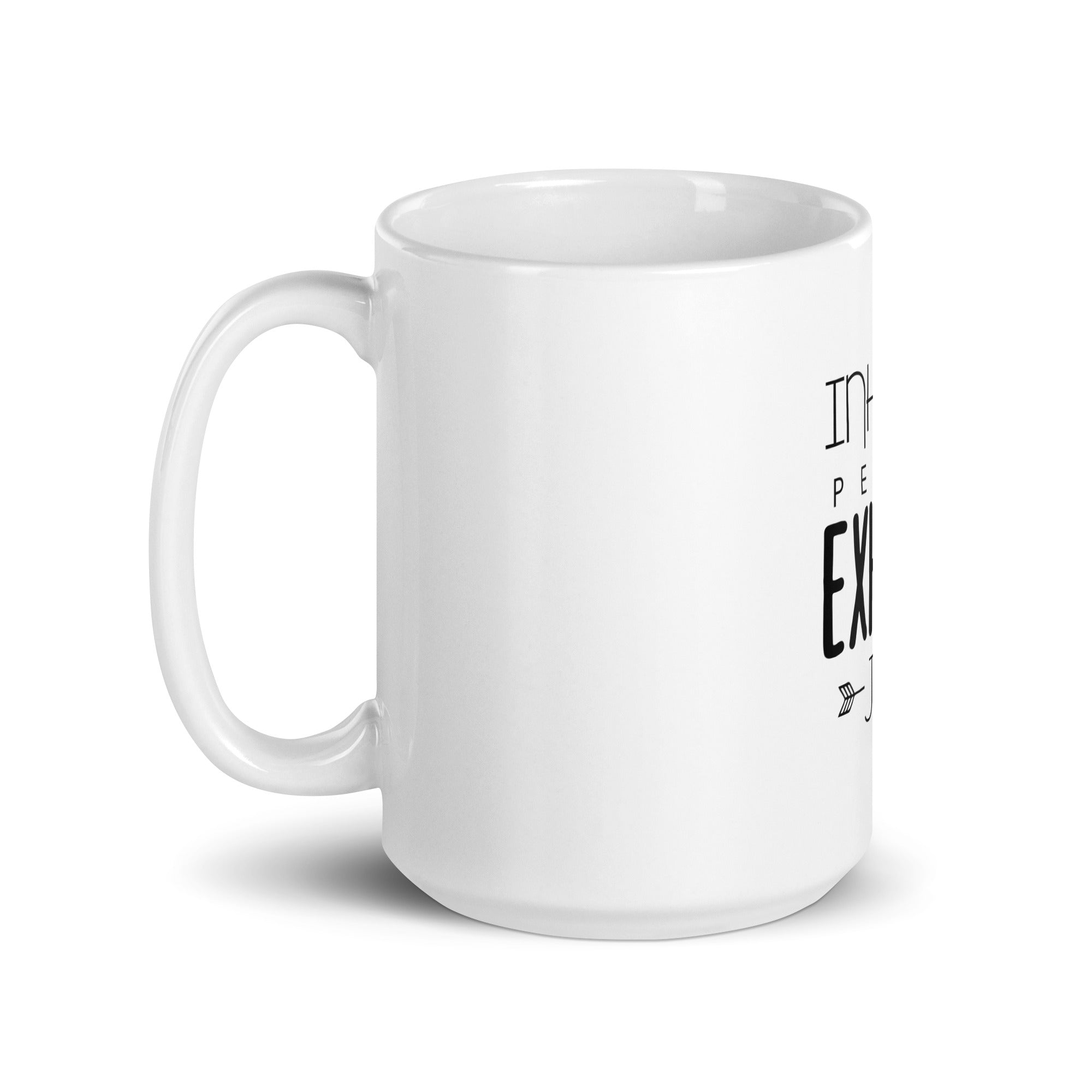 INHALE PEACE EXHALE JOY - White glossy mug