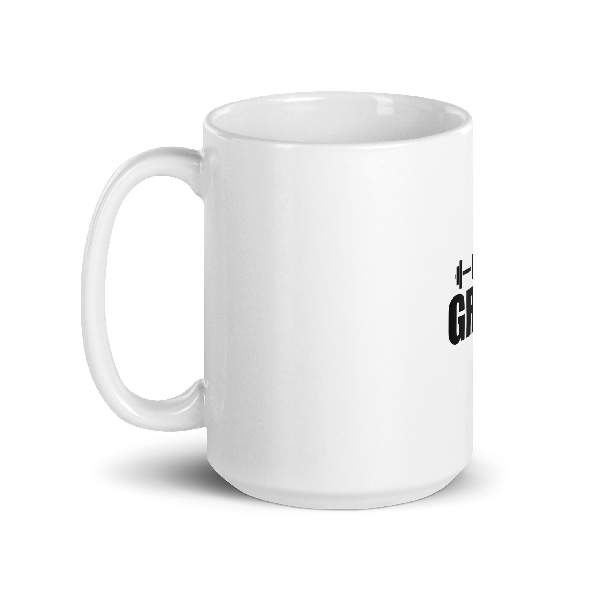 RISE GRIND - White glossy mug