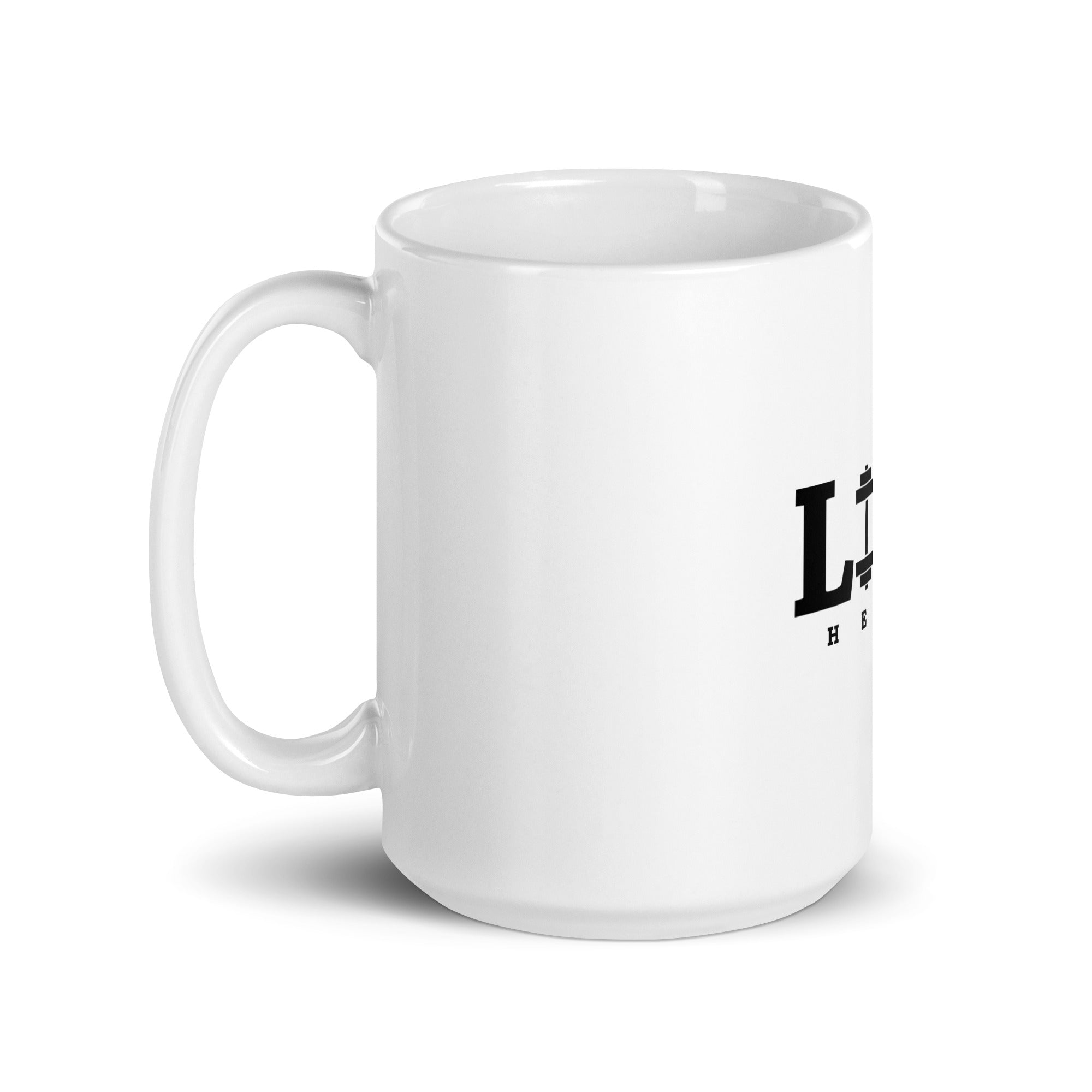 LIFT HEAVY - White glossy mug