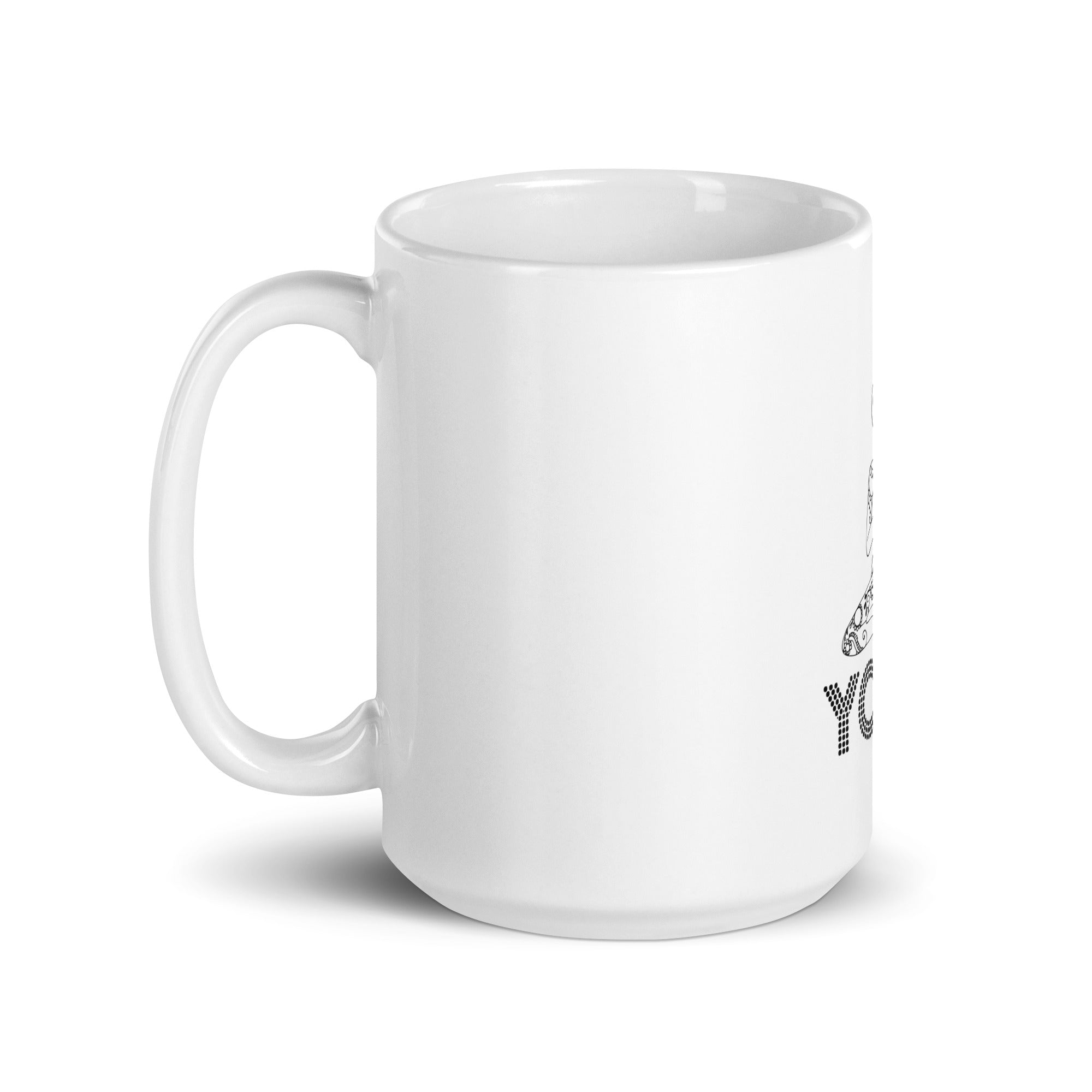 YOGA - White glossy mug