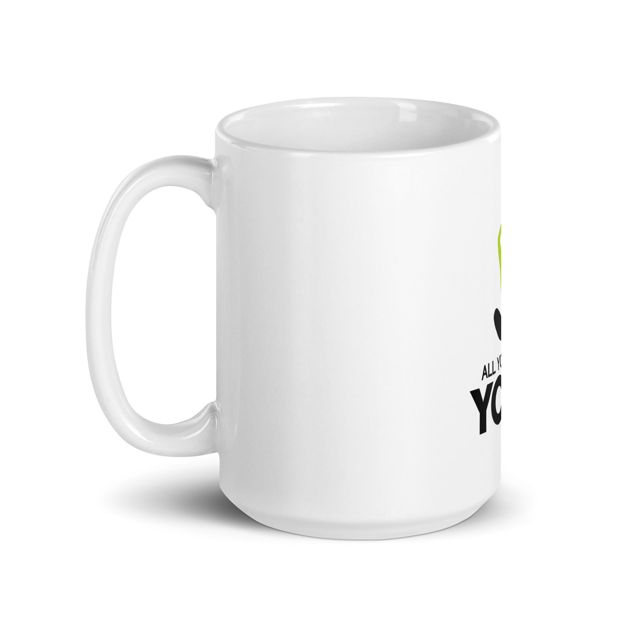 ALL YOU NEED IS YOGA - White glossy mug