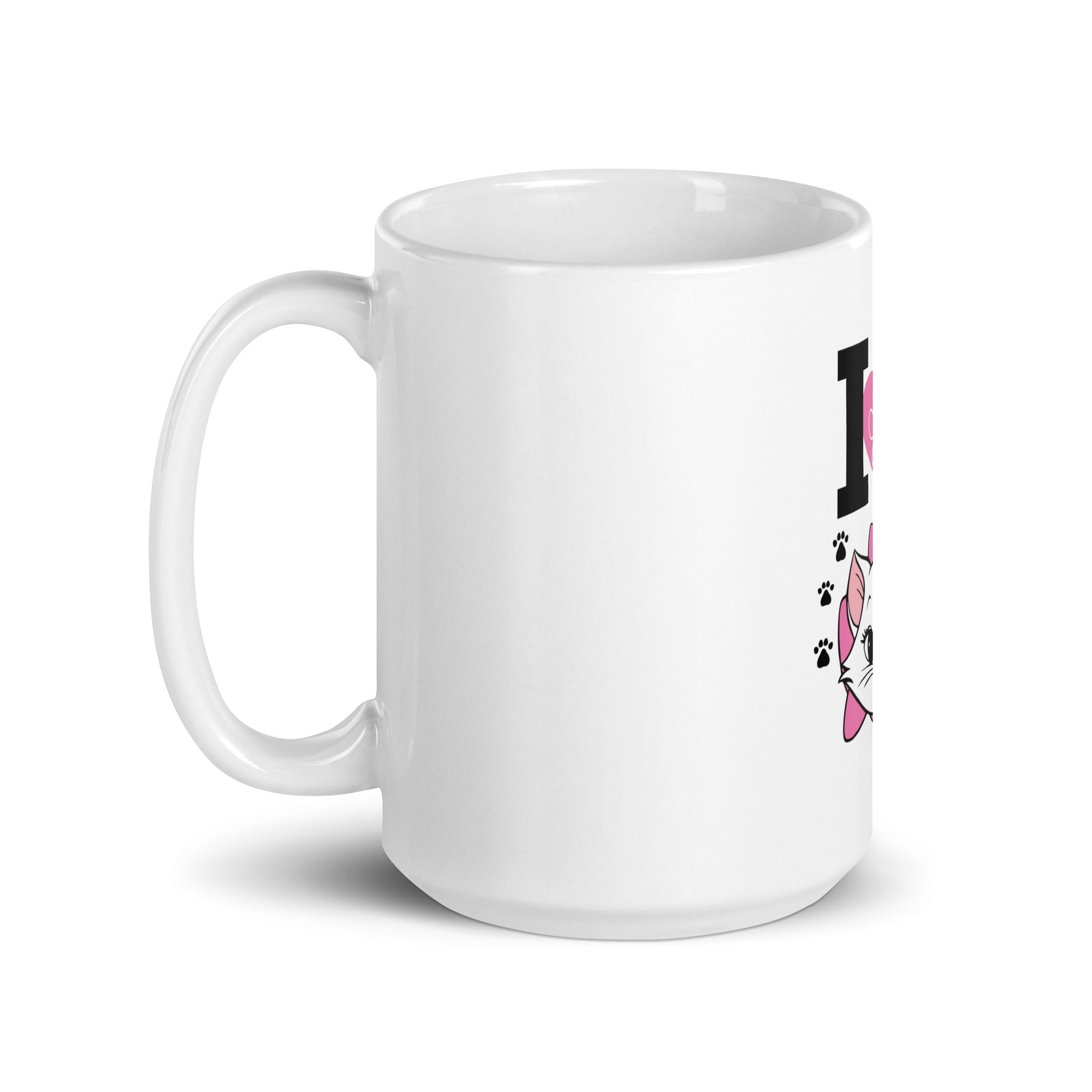 I LOVE MY CAT - White glossy mug