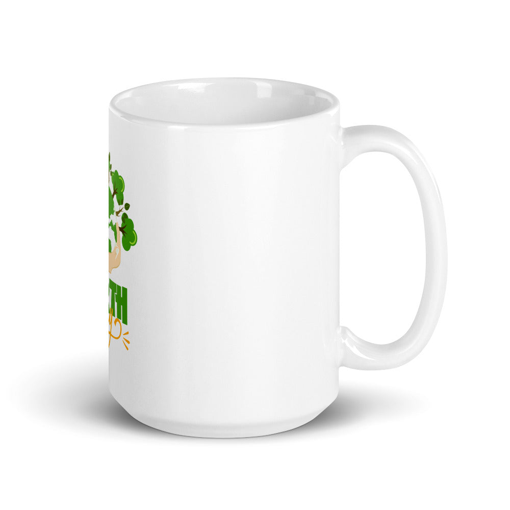 EARTH DAY - White glossy mug