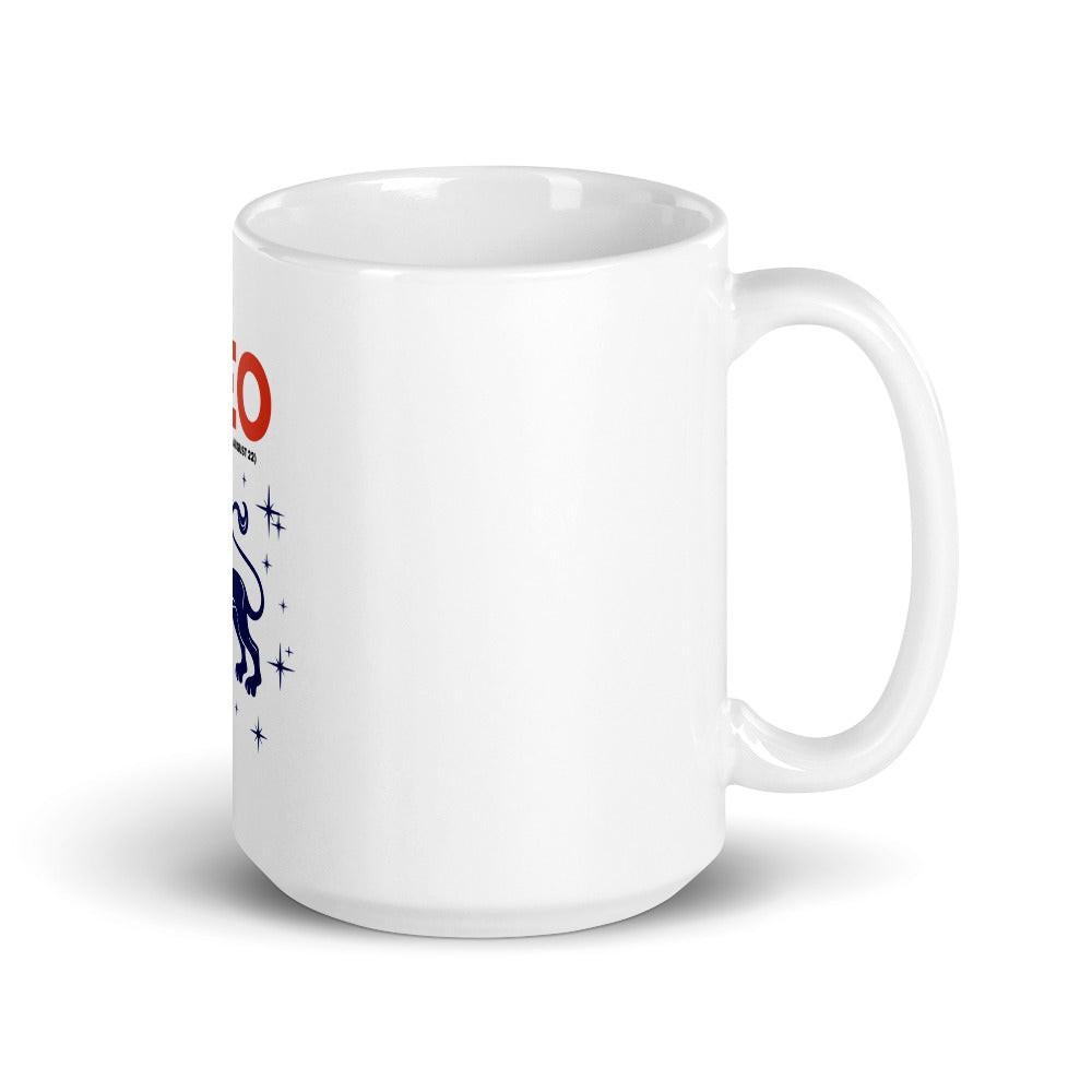 LEO - White glossy mug