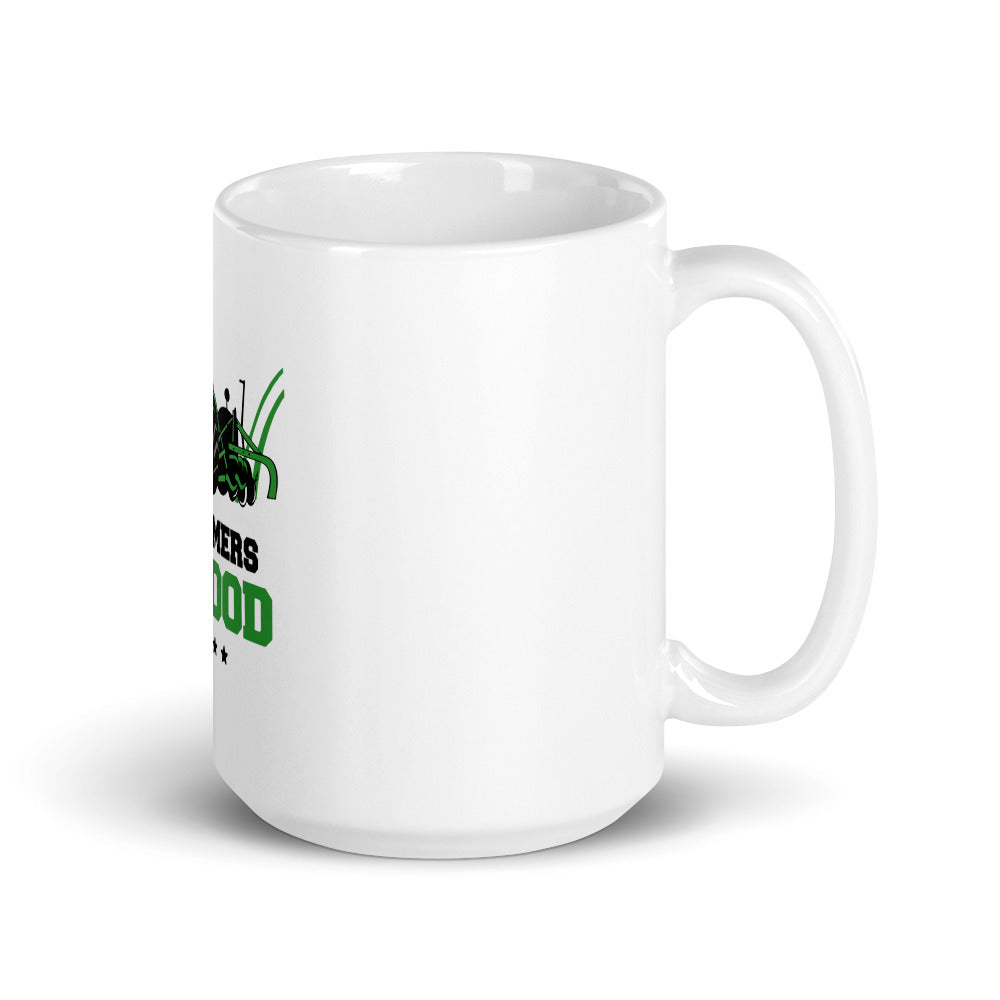 NO FARMERS NO FOOD - White glossy mug