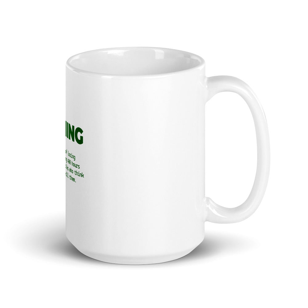 FARMING - White glossy mug