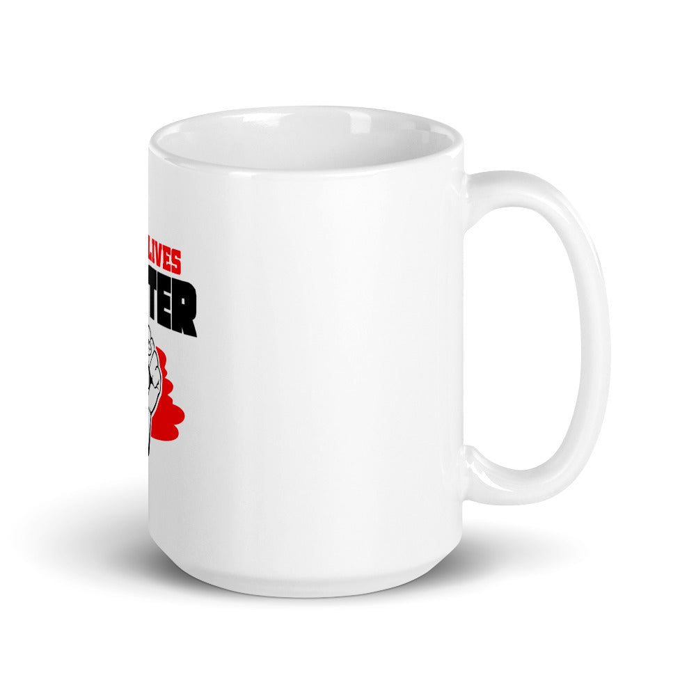 BLACK LIVES MATTER - White glossy mug