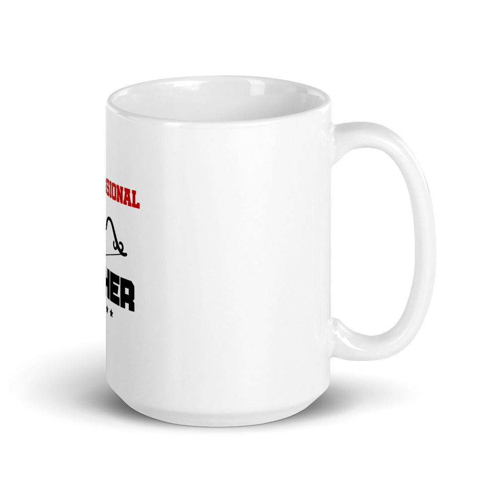 A PROFESSIONAL ARCHER - White glossy mug