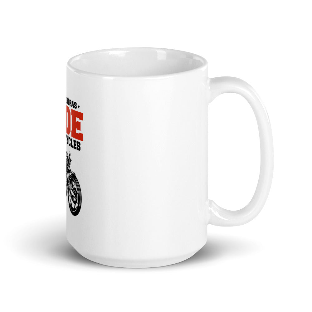 COOL GRANDPAS RIDE MOTORCYCLES - White glossy mug