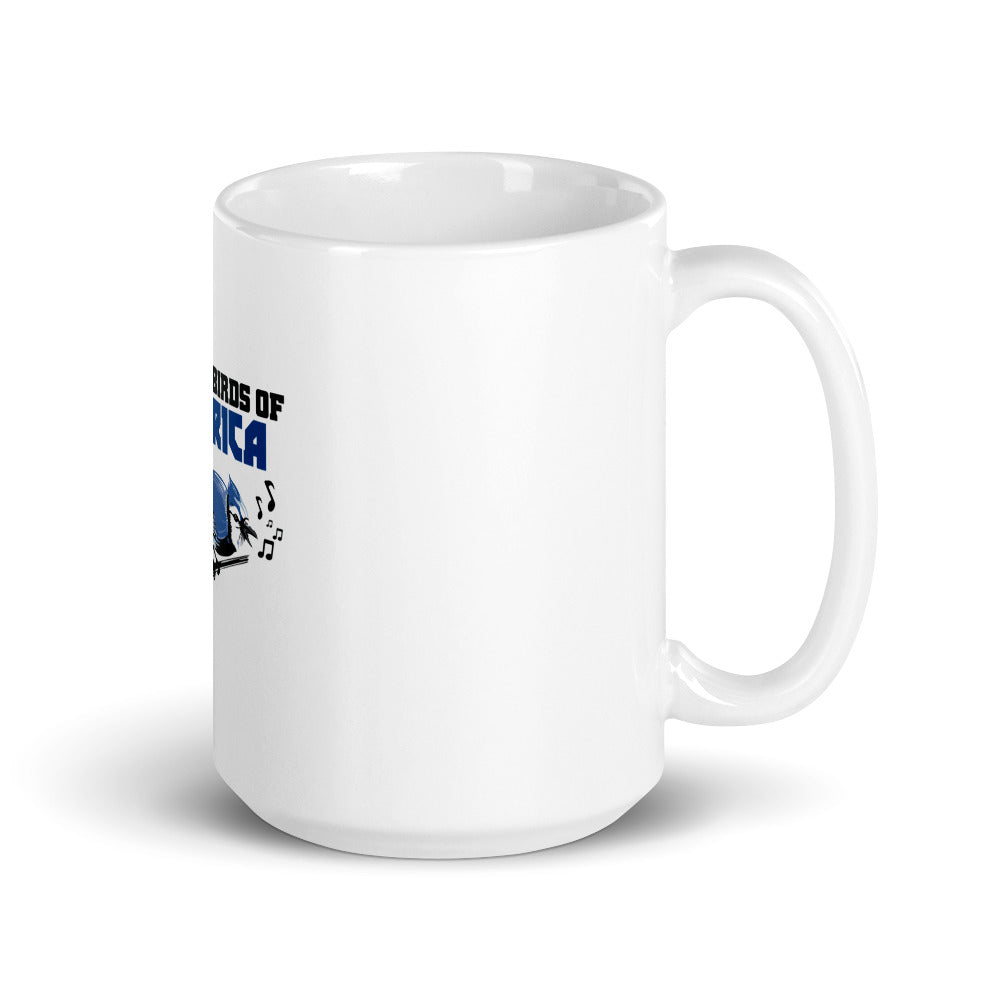 SINGING BIRDS OF AMERICA - White glossy mug