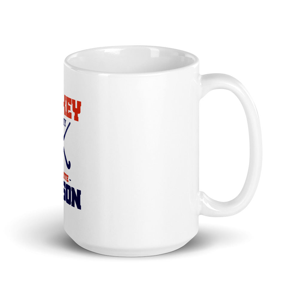 HOCKEY IS MY FAVORITE SEASON - White glossy mug