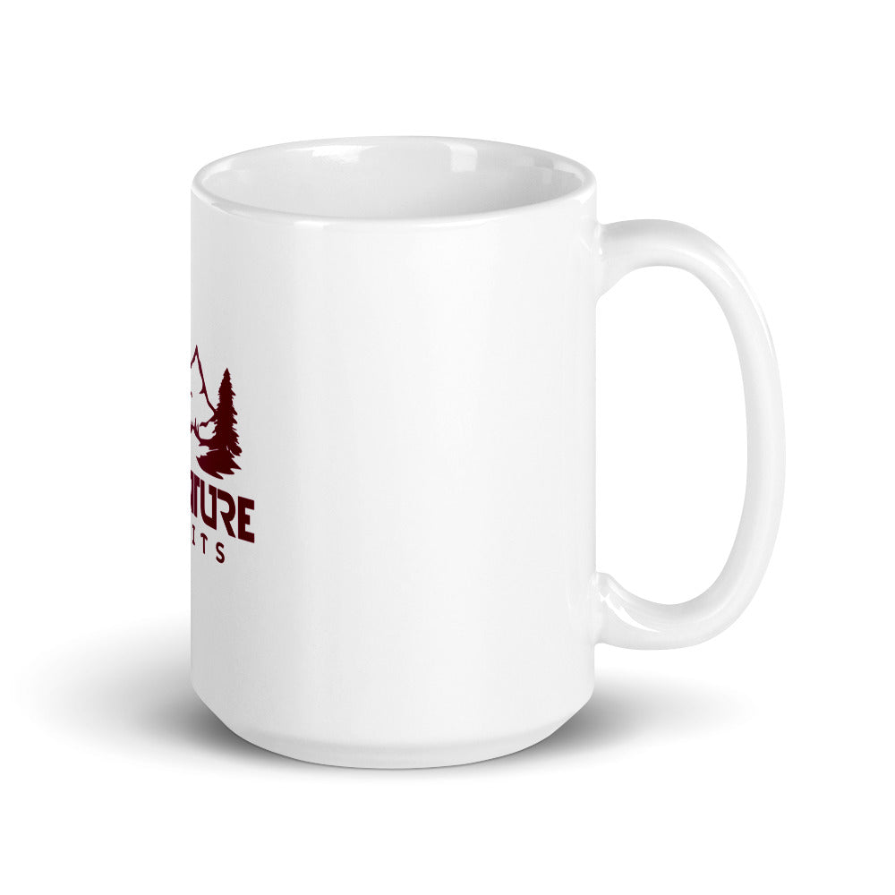 ADVENTURE AWAITS - White glossy mug