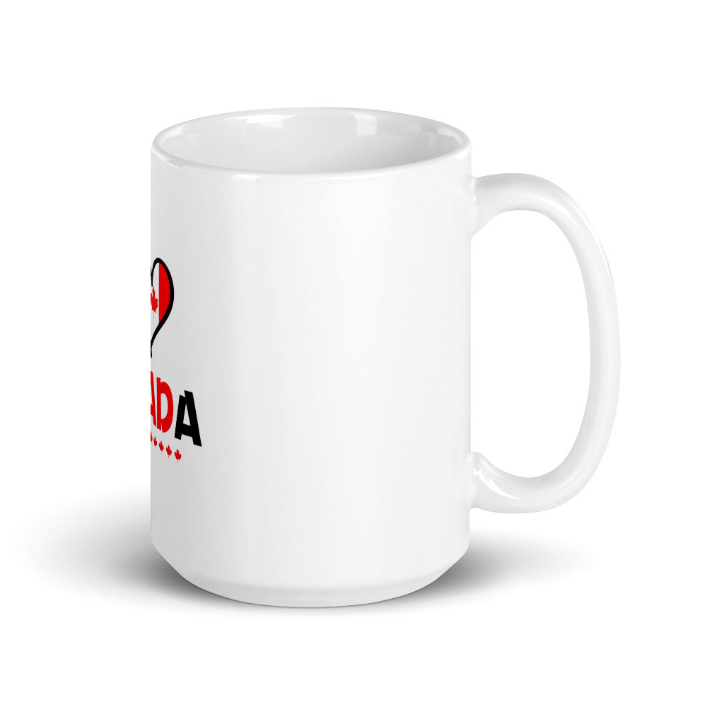 I LOVE CANADA - White glossy mug