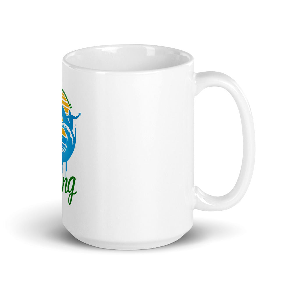 SURFING - White glossy mug