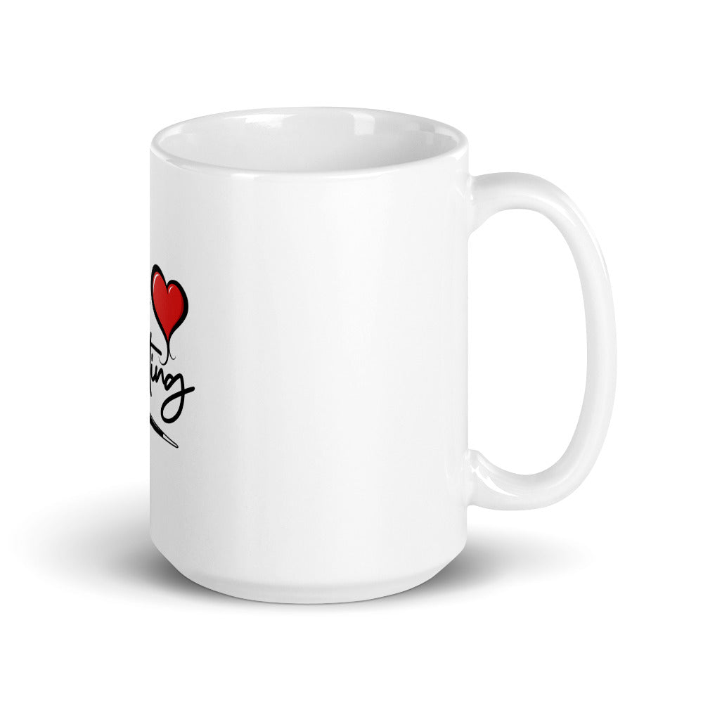 I LOVE PAINTING - White glossy mug