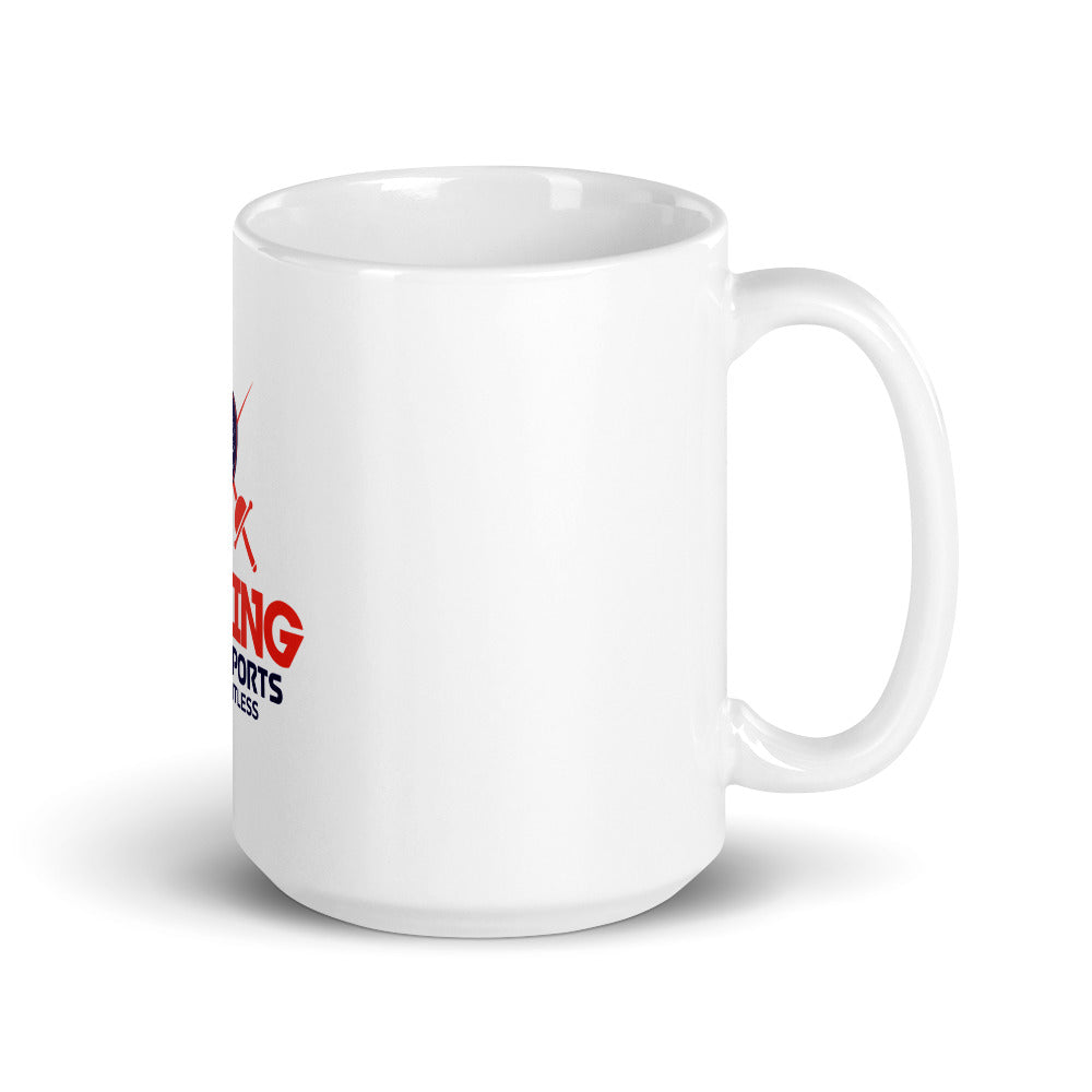 FENCING OTHER SPORTS ARE POINTLESS - White glossy mug