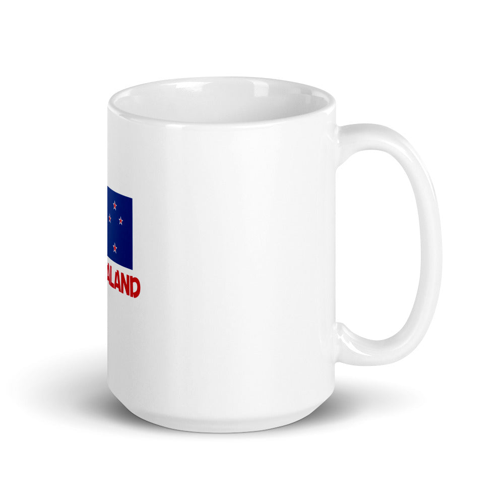 NEW ZEALAND - White glossy mug