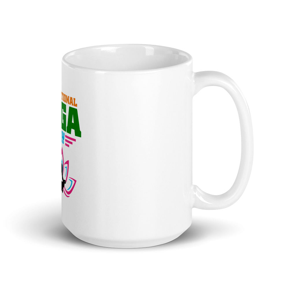 INTERNATIONAL YOGA DAY - White glossy mug