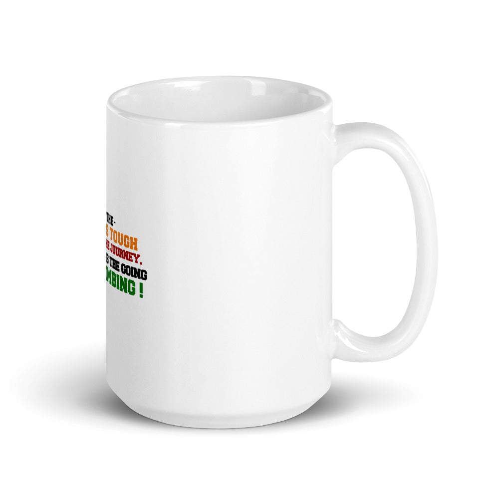 GO ICE CLIMBING - White glossy mug